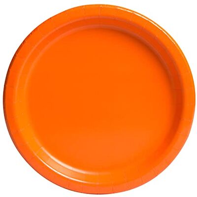 Unique Party-Assiettes en Carton Écologiques-23 cm-Couleur Orange-Paquet de 16, 32252EU - Publicité Unique Party-Assiettes en Carton Écologiques-23 cm-Couleur Orange-Paquet de 16, 32252EU - Publicité