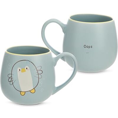 NICI 61833 mymochi Tasse, Motif Pingouin Waddle, « Oops », 400 ML, 8 x 9 cm, Bleue, Tasse À Thé, Tasse À Café, en Porcelaine, avec Anse, pour Boissons Froides Et Chaudes, Café, Thé, Lait, Cacao - Publicité NICI 61833 mymochi Tasse, Motif Pingouin Waddle, « Oops », 400 ML, 8 x 9 cm, Bleue, Tasse À Thé, Tasse À Café, en Porcelaine, avec Anse, pour Boissons Froides Et Chaudes, Café, Thé, Lait, Cacao - Publicité