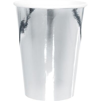 Santex 10 Gobelets en carton métallisés argent 25 cl Argenté Taille Unique - Publicité Santex 10 Gobelets en carton métallisés argent 25 cl Argenté Taille Unique - Publicité