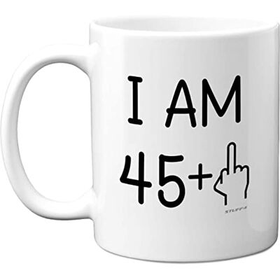 Stuff4 Tasse à café en céramique de 325 ml pour homme et femme Cadeau amusant pour 46e anniversaire Doigt du milieu Cadeau amusant pour 46ème anniversaire - Publicité Stuff4 Tasse à café en céramique de 325 ml pour homme et femme Cadeau amusant pour 46e anniversaire Doigt du milieu Cadeau amusant pour 46ème anniversaire - Publicité