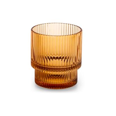 H&H Lot de 6 verres en verre époque, couleur ambre, capacité 34 cl, élégants et polyvalents - Publicité H&H Lot de 6 verres en verre époque, couleur ambre, capacité 34 cl, élégants et polyvalents - Publicité