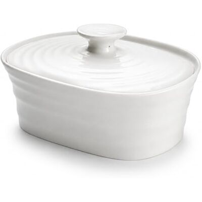 Portmeirion - CPW76824 - Blanc - Beurrier à couvercle - Publicité Portmeirion - CPW76824 - Blanc - Beurrier à couvercle - Publicité