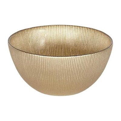 HOME DECO FACTORY KA6134 Bol en Verre Doré 70 cl, Design Élégant et Moderne, pour Soupes, Salades, Apéritifs, Durable, Facile à Nettoyer, Toutes Occasions Or - Publicité HOME DECO FACTORY KA6134 Bol en Verre Doré 70 cl, Design Élégant et Moderne, pour Soupes, Salades, Apéritifs, Durable, Facile à Nettoyer, Toutes Occasions Or - Publicité