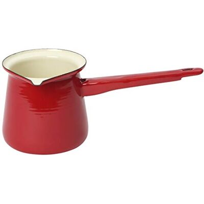 Dexam Cafetière Turque en émail, de 400 ML Style Vintage Bordeaux - Publicité Dexam Cafetière Turque en émail, de 400 ML Style Vintage Bordeaux - Publicité