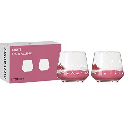 RITZENHOFF 6121001 Lot de 2 verres à dessert 420 ml Série Delights Tasse à dessert, illustration blanche Made in Germany - Publicité RITZENHOFF 6121001 Lot de 2 verres à dessert 420 ml Série Delights Tasse à dessert, illustration blanche Made in Germany - Publicité