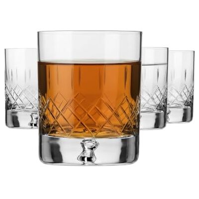 Krosno – Verres à Whisky, Bourbon et Scotch 250 ml, Lot de 4 – Collection Saga – Verre en Cristal, Taillés – Faits à la Main – Idéal comme Cadeau, Petit, Multicolore Cut 3 - Publicité Krosno – Verres à Whisky, Bourbon et Scotch 250 ml, Lot de 4 – Collection Saga – Verre en Cristal, Taillés – Faits à la Main – Idéal comme Cadeau, Petit, Multicolore Cut 3 - Publicité