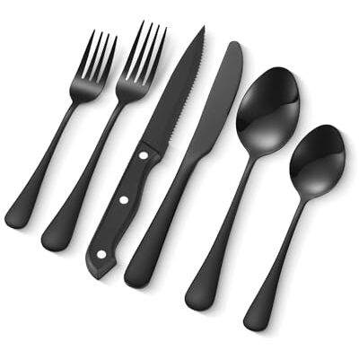 VEVOR Ménagère 48 pièces, couverts en acier inox de qualité alimentaire, finition miroir, lavables au lave-vaisselle, avec couteaux à steak, fourchette, cuillère, pour cuisine, maison, 8 personnes - Publicité VEVOR Ménagère 48 pièces, couverts en acier inox de qualité alimentaire, finition miroir, lavables au lave-vaisselle, avec couteaux à steak, fourchette, cuillère, pour cuisine, maison, 8 personnes - Publicité