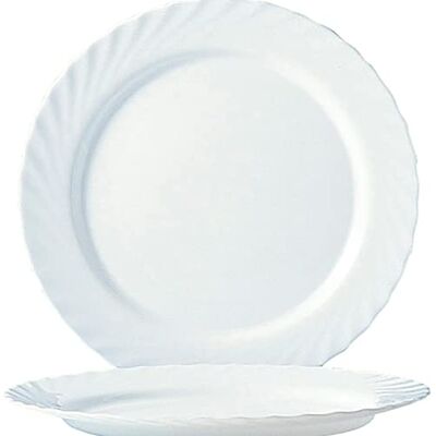Arcoroc ARC D6886 Trianon Uni Lot de 6 assiettes plates en verre opale Blanc 15,5 cm - Publicité Arcoroc ARC D6886 Trianon Uni Lot de 6 assiettes plates en verre opale Blanc 15,5 cm - Publicité
