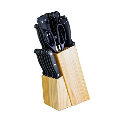 Pradel Excellence Bloc Couteaux et Accessoires 17 Pièces Lames Acier Inoxydable Manches POM 3 Rivets Fourchette, Fusil, Ciseaux Bloc Bois Boîte Couleur - Publicité Pradel Excellence Bloc Couteaux et Accessoires 17 Pièces Lames Acier Inoxydable Manches POM 3 Rivets Fourchette, Fusil, Ciseaux Bloc Bois Boîte Couleur - Publicité