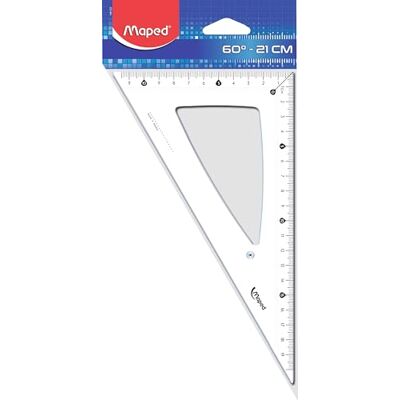 Maped 146122 Équerre Cristal 60 degrés Longueur de la cathéte : 210 mm - Publicité Maped 146122 Équerre Cristal 60 degrés Longueur de la cathéte : 210 mm - Publicité