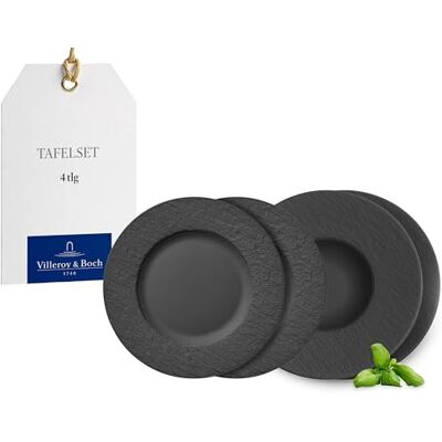 Villeroy & Boch Manufacture Rock Ensemble de Vaisselle - Assiettes & Soupe - Ustensiles de Cuisine - Publicité Villeroy & Boch Manufacture Rock Ensemble de Vaisselle - Assiettes & Soupe - Ustensiles de Cuisine - Publicité