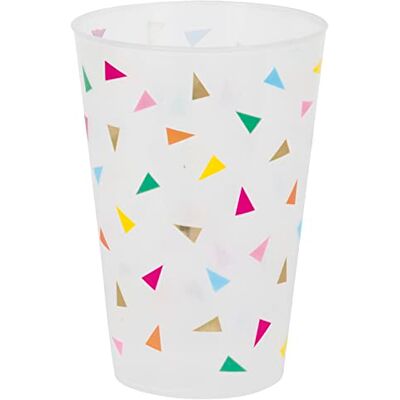 Unique 26370 Gobelets en Plastique Réutilisables Estampillés 473 ml Fête d'Anniversaire Triangle Lumineux 6 Pièces (Lot de 1) - Publicité Unique 26370 Gobelets en Plastique Réutilisables Estampillés 473 ml Fête d'Anniversaire Triangle Lumineux 6 Pièces (Lot de 1) - Publicité