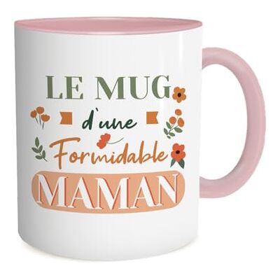 Rétro STC Mug rose formidable maman - Publicité Rétro STC Mug rose formidable maman - Publicité