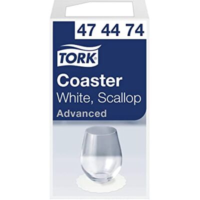 Tork 474474 Sous-verres Blanc / Sous-verres élégants en papier 8 plis / Pour une protection efficace de la table / 12x250 (3000) sous-verres pour verres ou tasses / Qualité avancée / 9 x 9 cm - Publicité Tork 474474 Sous-verres Blanc / Sous-verres élégants en papier 8 plis / Pour une protection efficace de la table / 12x250 (3000) sous-verres pour verres ou tasses / Qualité avancée / 9 x 9 cm - Publicité