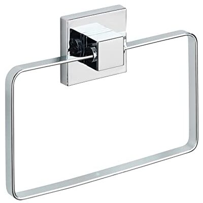 WENKO Vacuum-Loc® Anneau Porte-Serviettes en Acier INOX Quadro Porte-Serviettes Brillant - Publicité WENKO Vacuum-Loc® Anneau Porte-Serviettes en Acier INOX Quadro Porte-Serviettes Brillant - Publicité