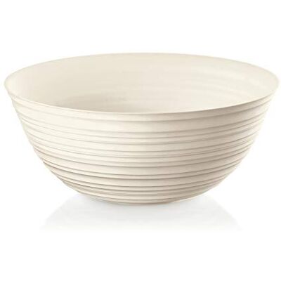 Guzzini Tierra, XL Bowl in Recycled Plastic, Container Milky White, Ø 30 x h 2.8 cm 5000ml 175030156 - Publicité Guzzini Tierra, XL Bowl in Recycled Plastic, Container Milky White, Ø 30 x h 2.8 cm 5000ml 175030156 - Publicité