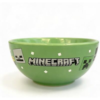 HOX Minecraft Bol à soupe et céréales en céramique verte Bols profonds pour le petit déjeuner Bols pour flocons d'avoine, crème glacée, nouilles et salade Cadeau parfait pour les fans et les - Publicité HOX Minecraft Bol à soupe et céréales en céramique verte Bols profonds pour le petit déjeuner Bols pour flocons d'avoine, crème glacée, nouilles et salade Cadeau parfait pour les fans et les - Publicité