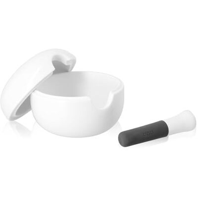 OGO LIVING Mortier et Pilon en porcelaine Blanche lave-vaisselle robuste - Publicité OGO LIVING Mortier et Pilon en porcelaine Blanche lave-vaisselle robuste - Publicité