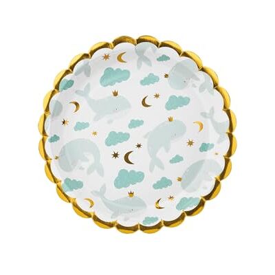PartyDeco 6 Petites assiettes en carton baleine bleu ciel 18 cm - Publicité PartyDeco 6 Petites assiettes en carton baleine bleu ciel 18 cm - Publicité
