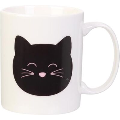 Linnea Mug Thermo réactif en céramique Collection Cat 30cl Chat Blanc - Publicité Linnea Mug Thermo réactif en céramique Collection Cat 30cl Chat Blanc - Publicité