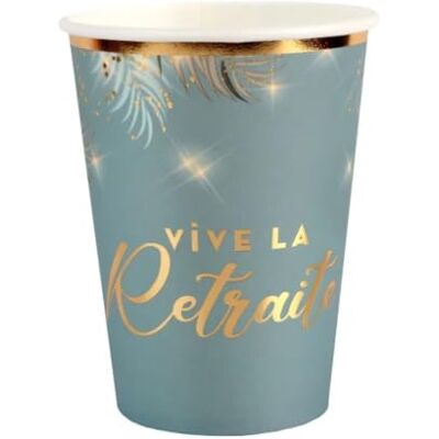 Santex mariage 6 GOBELETS CARTON RETRAITE DORÉE 27CL VERT CÉLADON - Publicité Santex mariage 6 GOBELETS CARTON RETRAITE DORÉE 27CL VERT CÉLADON - Publicité