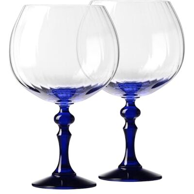 Krosno Verres à Gin 660 ml avec pied bleu cobalt, lot de 2 – pour Gin Tonic, Aperol Spritz et Cocktails – sans plomb – compatibles lave-vaisselle – Bubble Celebration Moments - Publicité Krosno Verres à Gin 660 ml avec pied bleu cobalt, lot de 2 – pour Gin Tonic, Aperol Spritz et Cocktails – sans plomb – compatibles lave-vaisselle – Bubble Celebration Moments - Publicité