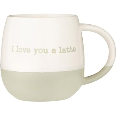 Kensington Mug en grès pour latte, café, thé, choco I Love You A Latte, chocolat chaud, boissons 340 ml - Publicité Kensington Mug en grès pour latte, café, thé, choco I Love You A Latte, chocolat chaud, boissons 340 ml - Publicité