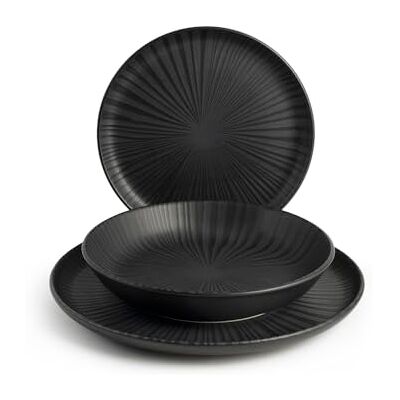 H&H , service de table, 18 pièces, Collection Venere, grès décoré, lavable au lave-vaisselle - Publicité H&H , service de table, 18 pièces, Collection Venere, grès décoré, lavable au lave-vaisselle - Publicité