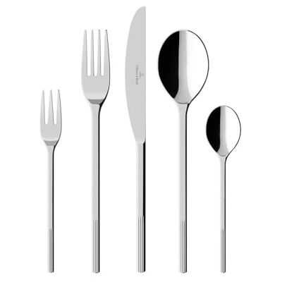 Villeroy & Boch – Afina set de couverts de table, 30 pièces, dimensions : env. 44 x 29 x 6,5 cm, résistant au lave-vaisselle, couverts de table en acier inoxydable poli miroir - Publicité Villeroy & Boch – Afina set de couverts de table, 30 pièces, dimensions : env. 44 x 29 x 6,5 cm, résistant au lave-vaisselle, couverts de table en acier inoxydable poli miroir - Publicité