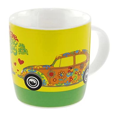 BRISA VW Volkswagen Collection Grande tasse en céramique pour café, thé et cappuccino (Fleur/Jaune) - Publicité BRISA VW Volkswagen Collection Grande tasse en céramique pour café, thé et cappuccino (Fleur/Jaune) - Publicité