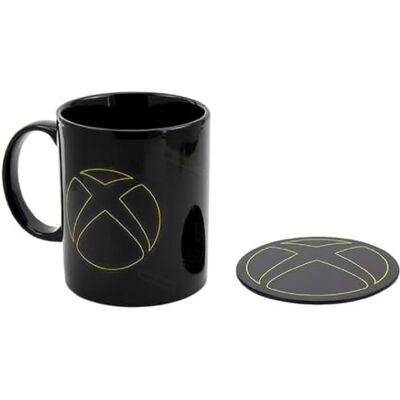 Paladone Set Tasse & Coaster Métal XBOX Officiel, Tasse Céramique avec Coaster en Liège, Coasters Cool & Cadeau pour Gamers XBOX, 300ml (10 fl oz) - Publicité Paladone Set Tasse & Coaster Métal XBOX Officiel, Tasse Céramique avec Coaster en Liège, Coasters Cool & Cadeau pour Gamers XBOX, 300ml (10 fl oz) - Publicité