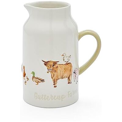Cooksmart Pichet à lait de conception britannique de 1 pinte Pichet à lait en céramique pour tous les types de cuisines Pichet traditionnel en céramique pour lait ou crème – Buttercup Farm - Publicité Cooksmart Pichet à lait de conception britannique de 1 pinte Pichet à lait en céramique pour tous les types de cuisines Pichet traditionnel en céramique pour lait ou crème – Buttercup Farm - Publicité