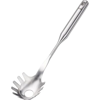 Fissler Essential Cuillère à spaghetti en acier inoxydable (34 cm) Grande cuillère à pâtes avec œillet de suspension Passe au lave-vaisselle - Publicité Fissler Essential Cuillère à spaghetti en acier inoxydable (34 cm) Grande cuillère à pâtes avec œillet de suspension Passe au lave-vaisselle - Publicité