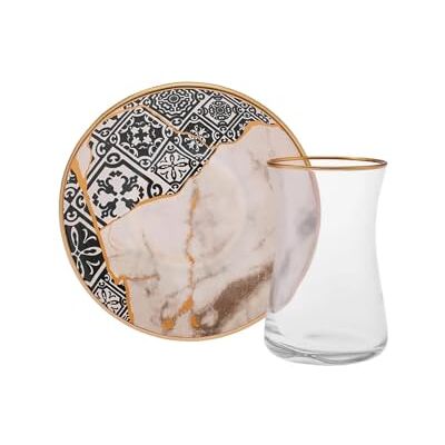 KARACA Aris Service à thé 12 pièces pour 6 personnes Un service en porcelaine exquis pour déguster le thé avec style - Publicité KARACA Aris Service à thé 12 pièces pour 6 personnes Un service en porcelaine exquis pour déguster le thé avec style - Publicité