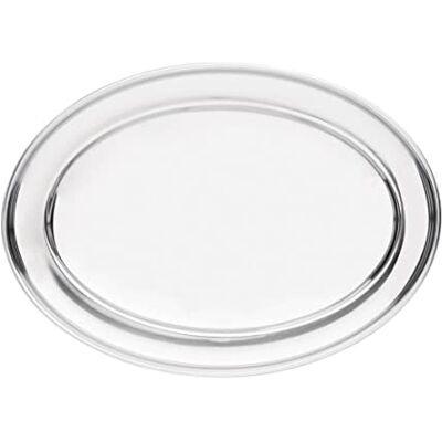 Olympia K366 Plat de service ovale en acier inoxydable poli 45,7 cm de diamètre - Publicité Olympia K366 Plat de service ovale en acier inoxydable poli 45,7 cm de diamètre - Publicité