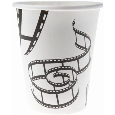 Santex 10 Gobelets en Carton Thème Cinéma 25 cl - Publicité Santex 10 Gobelets en Carton Thème Cinéma 25 cl - Publicité