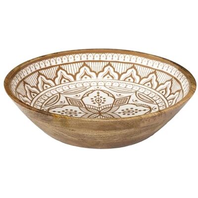 HOME DECO FACTORY KA0570 Saladier Terracotta Manguier Dune 33 cm Design Élégant et Moderne Idéal pour Salades et Plats Couleurs Blanc, Marron, Orange - Publicité HOME DECO FACTORY KA0570 Saladier Terracotta Manguier Dune 33 cm Design Élégant et Moderne Idéal pour Salades et Plats Couleurs Blanc, Marron, Orange - Publicité
