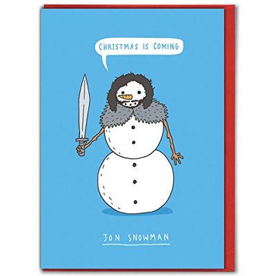 Candy Carte 'Christmas Is Coming Jon Snowman', Christmas Card - Publicité Candy Carte 'Christmas Is Coming Jon Snowman', Christmas Card - Publicité