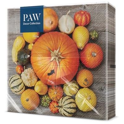 Paw N Halloween - Citrouilles Autunno - Serviettes de Table - Publicité Paw N Halloween - Citrouilles Autunno - Serviettes de Table - Publicité