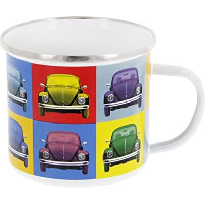 BRISA VW Collection Volkswagen Grande tasse à café en émail avec des motifs colorés (500ml) (Multicolore/Coloré) - Publicité BRISA VW Collection Volkswagen Grande tasse à café en émail avec des motifs colorés (500ml) (Multicolore/Coloré) - Publicité