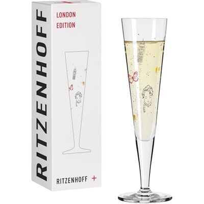 RITZENHOFF 1072006 Copa de champán 200 ml Edición Londres Flauta de champán de diseño, colorida Made in Germany - Publicité RITZENHOFF 1072006 Copa de champán 200 ml Edición Londres Flauta de champán de diseño, colorida Made in Germany - Publicité