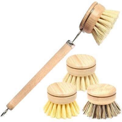CZAYEFNH Brosse à Vaisselle,4 PCS Brosse à Vaisselle, Brosses de Nettoyage Poils Naturels, Brosse à Paume en Bambou pour Nettoyage des Vaisselle Casseroles Plates Éviers de Cuisine - Publicité CZAYEFNH Brosse à Vaisselle,4 PCS Brosse à Vaisselle, Brosses de Nettoyage Poils Naturels, Brosse à Paume en Bambou pour Nettoyage des Vaisselle Casseroles Plates Éviers de Cuisine - Publicité