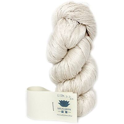 Lotus Silk 22 Pelote de laine douce et brillante en dentelle, frais et doux pour la peau avec son caractère respirant, parfait pour le tricot et le crochet d'été Blanc naturel 100 g - Publicité Lotus Silk 22 Pelote de laine douce et brillante en dentelle, frais et doux pour la peau avec son caractère respirant, parfait pour le tricot et le crochet d'été Blanc naturel 100 g - Publicité