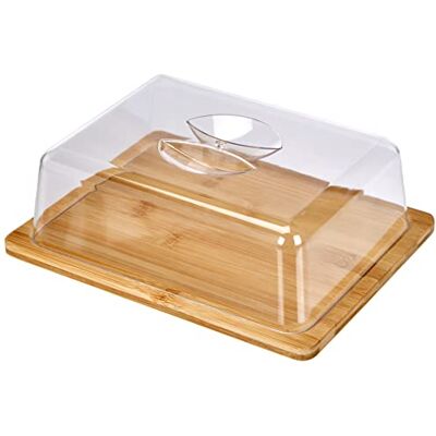 COOK CONCEPT KA4327 Plateau à Fromage Avec Cloche Bois Bambou et Plastique Beige et Transparent H7,8 x 18,5 x 24 cm - Publicité COOK CONCEPT KA4327 Plateau à Fromage Avec Cloche Bois Bambou et Plastique Beige et Transparent H7,8 x 18,5 x 24 cm - Publicité