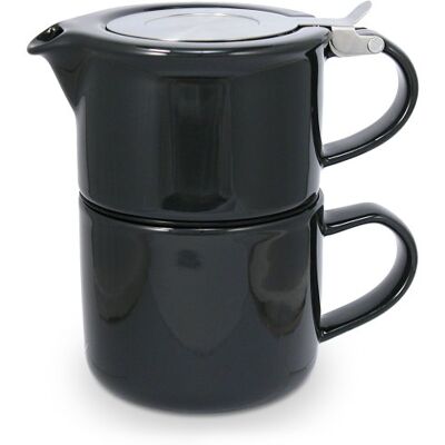 FORLIFE Thé pour une personne avec infuseur Noir graphite 397 ml - Publicité FORLIFE Thé pour une personne avec infuseur Noir graphite 397 ml - Publicité