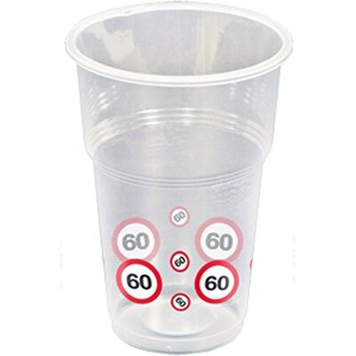 Folat Becher 10 St. Verkehrsschild Zahl 60 Geburtstag Trinkbecher 350 ml Party - Publicité Folat Becher 10 St. Verkehrsschild Zahl 60 Geburtstag Trinkbecher 350 ml Party - Publicité