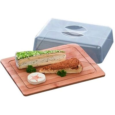 Philips My CE2601021 Cloche à fromage en bambou 25x20cm, Bamboo, Beige, 25 cm - Publicité Philips My CE2601021 Cloche à fromage en bambou 25x20cm, Bamboo, Beige, 25 cm - Publicité
