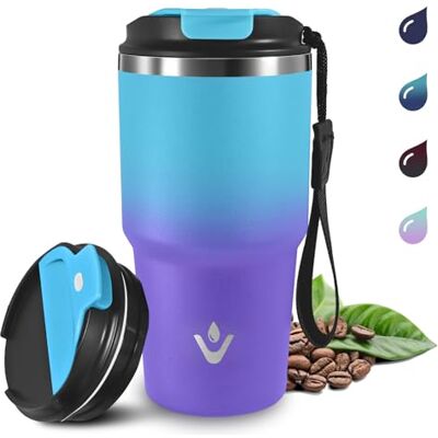 Grsta 20oz Mug Isotherme, Tasse Isotherme Cafe, Tumbler avec Couvercle à Vis, Double Paroi Isolante Acier Inoxydable, Anti-Fuite Gobelet Thermique pour Boissons Chaudes et Glacé - Publicité Grsta 20oz Mug Isotherme, Tasse Isotherme Cafe, Tumbler avec Couvercle à Vis, Double Paroi Isolante Acier Inoxydable, Anti-Fuite Gobelet Thermique pour Boissons Chaudes et Glacé - Publicité