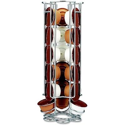 Fackelmann 20990 Porte capsules Dolce Gusto®, distributeur de capsules Dolce Gusto®, support dosette Dolce Gusto®, Fil chromé, Argent, 11 x 11 x 32,7 cm - Publicité Fackelmann 20990 Porte capsules Dolce Gusto®, distributeur de capsules Dolce Gusto®, support dosette Dolce Gusto®, Fil chromé, Argent, 11 x 11 x 32,7 cm - Publicité