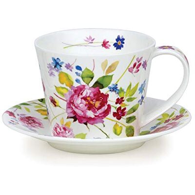 Dunoon Islay Wild Garden Rose Cup and Saucer - Publicité Dunoon Islay Wild Garden Rose Cup and Saucer - Publicité